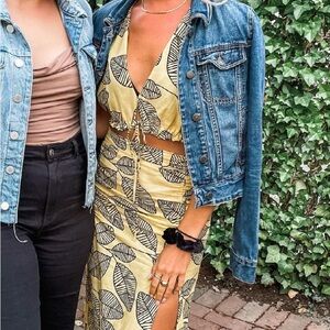 Yellow palm tree Zara Co-ord Set